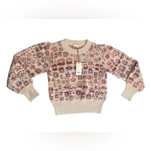 NWT LoveShackFancy Puff Sleeve Cropped Sweater – Size L